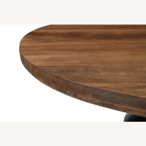 Marmoholz Perugia – Stół do jadalni | Ciemny Brąz Mango | Ø140 cm